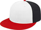 Cap America i8530 Flexfit Full Fabric Performance Cap White Red Black White Red Black / XS