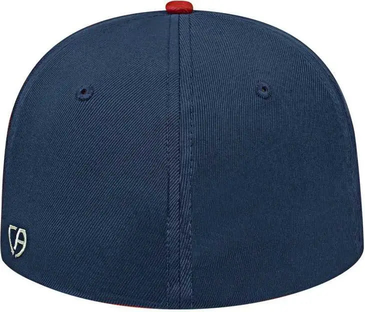 Cap America i8530 Flexfit Full Fabric Performance Cap - White Red Navy