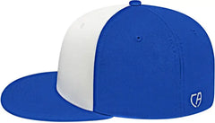 Cap America i8530 Flexfit Full Fabric Performance Cap White Royal Royal