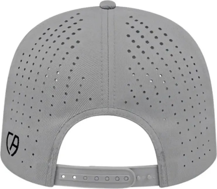 Cap America i8533 Flexfit 110 Perforated Performance Snap Back Cap - Silver - Silver / One Size Fits Most