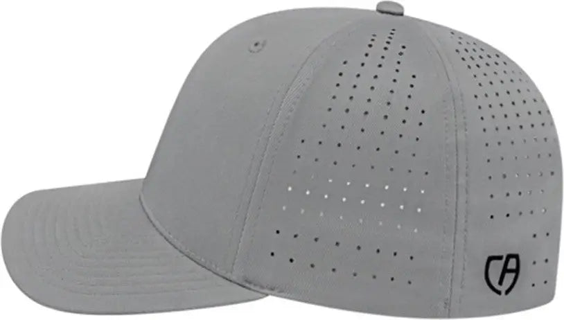 Cap America i8533 Flexfit 110 Perforated Performance Snap Back Cap - Silver - Silver / One Size Fits Most