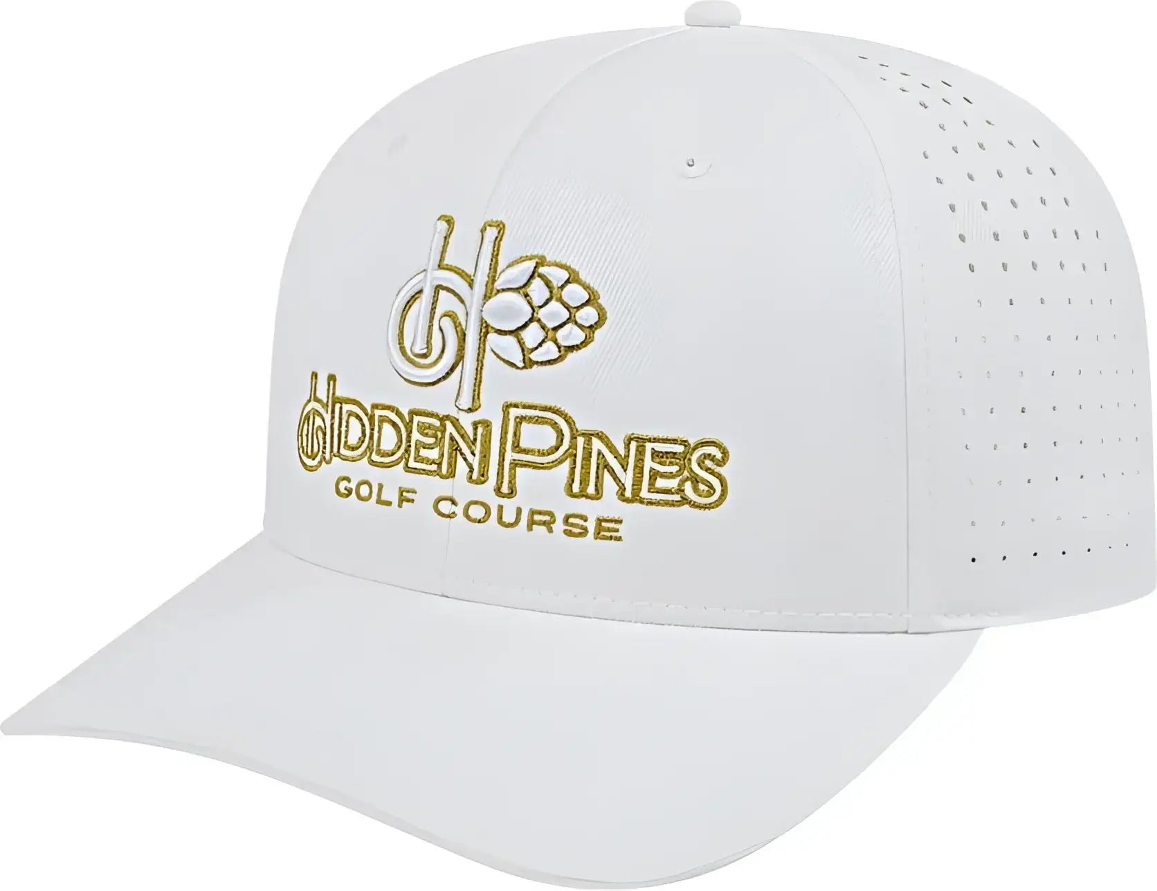 Cap America i8533 Flexfit 110 Perforated Performance Snap Back Cap - White - White / One Size Fits Most