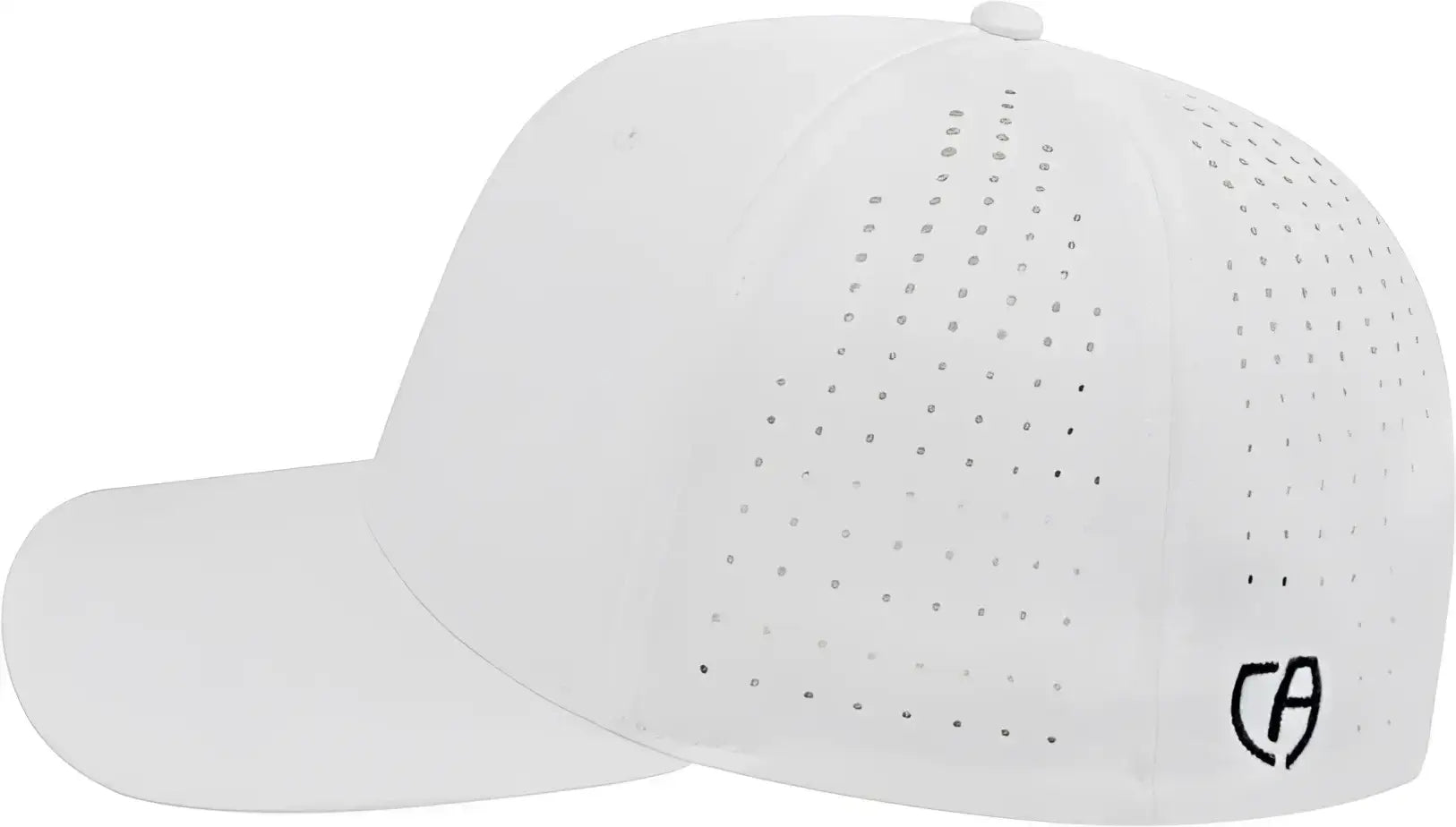 Cap America i8533 Flexfit 110 Perforated Performance Snap Back Cap - White - White / One Size Fits Most