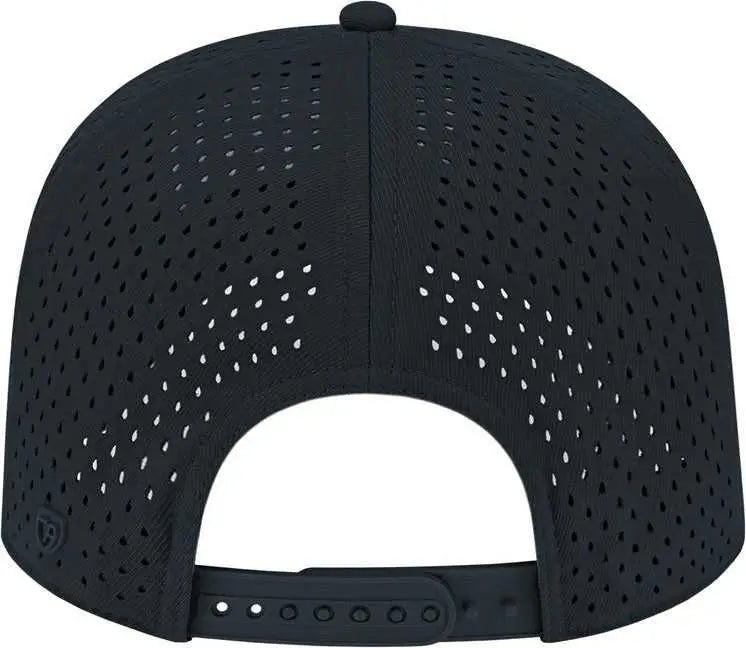 Cap America i8540 Premium Water-Resistant Perforated Cap - Black - Black / One Size Fits Most
