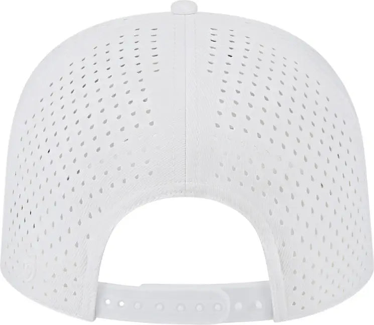Cap America i8540 Premium Water-Resistant Perforated Cap - White - White / One Size Fits Most