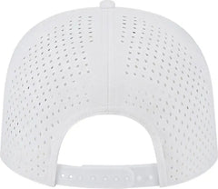 Cap America i8540 Premium Water Resistant Perforated Cap White White / One Size Fits Most