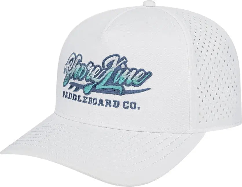 Cap America i8540 Premium Water-Resistant Perforated Cap - White - White / One Size Fits Most