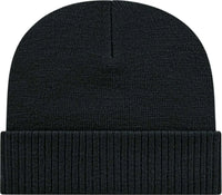 Cap America ik22 Knit Cap with Ribbed Cuff Beanie Black Black / One Size Fits Most