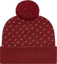 Cap America ik23 Diagonal Dash Knit Cap with Ribbed Cuff Beanie - Light_Maroon - Light_Maroon / One Size Fits Most