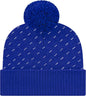 Cap America ik23 Diagonal Dash Knit Cap with Ribbed Cuff Beanie Royal Royal / One Size Fits Most