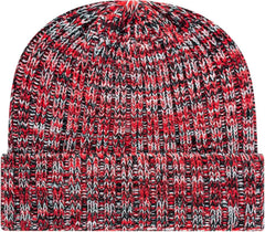 Cap America iK37 Sustainable Cuffed Knit with Polylana Fiber Gray Red / One Size Fits Most