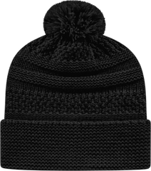 Cap America IK55 Cable Knit Beanie Black Black / One Size Fits Most