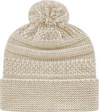 Cap America IK55 Cable Knit Beanie Ivory Ivory / One Size Fits Most