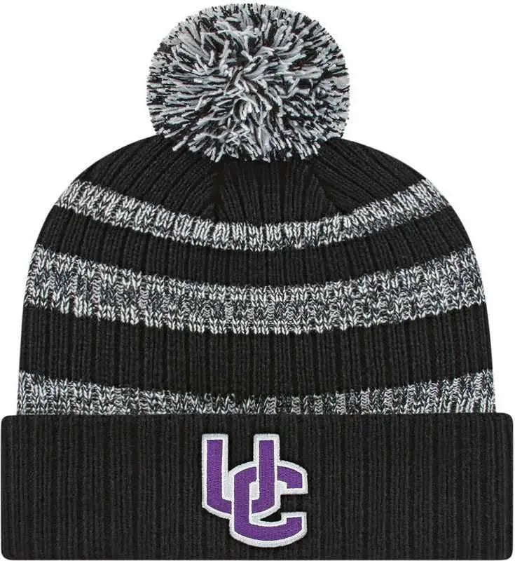 Cap America iK57 Heavy Ribbed Knit Cap with Cuff Beanie - Black White - Black White / One Size Fits Most