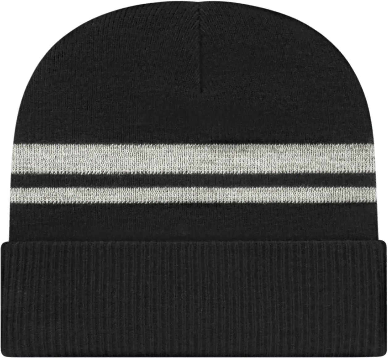 Cap America IK59 Reflective Knit Cap with Cuff Beanie Black Black / One Size Fits Most