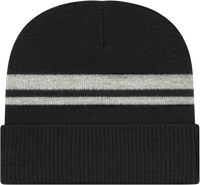 Cap America IK59 Reflective Knit Cap with Cuff Beanie Black Black / One Size Fits Most