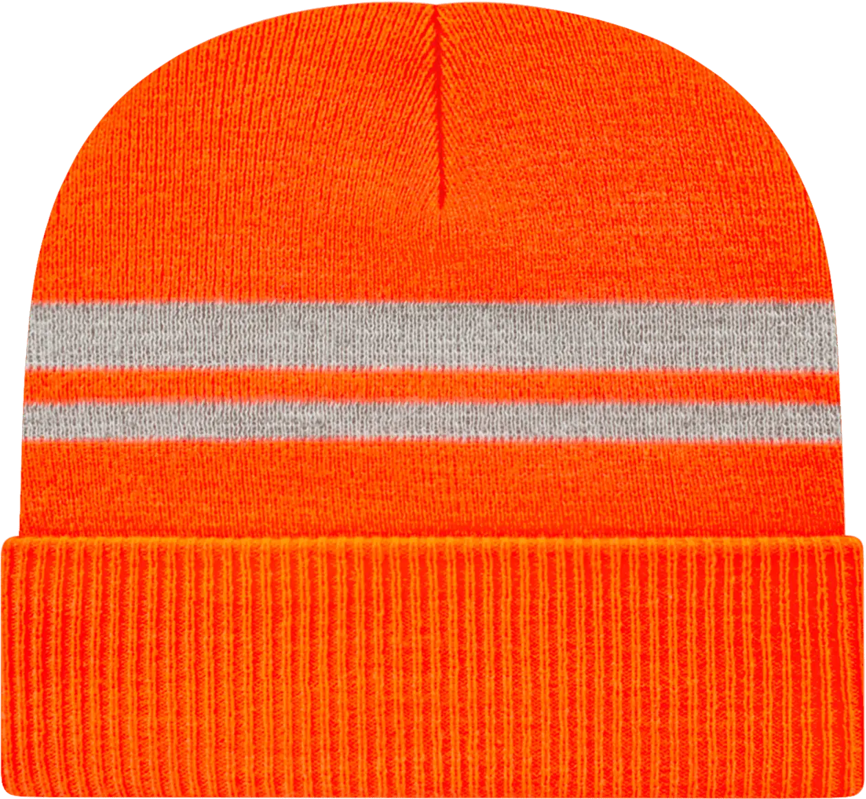 Cap America IK59 Reflective Knit Cap with Cuff Beanie - Safety Orange - Safety Orange / One Size Fits Most
