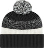 Cap America iK61 Heavy Ribbed Knit Cap with Cuff Beanie Black White Black White / One Size Fits Most