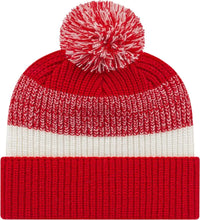 Cap America iK61 Heavy Ribbed Knit Cap with Cuff Beanie Red White Red White / One Size Fits Most