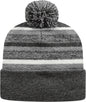 Cap America IK65 Fleece Lined Knit with Cuff Beanie Dark Heather Heather White Dark Gray Gray / One Size Fits Most
