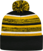 Cap America IK65 Fleece Lined Knit with Cuff Beanie Gold Black White Gold Blak / One Size Fits Most