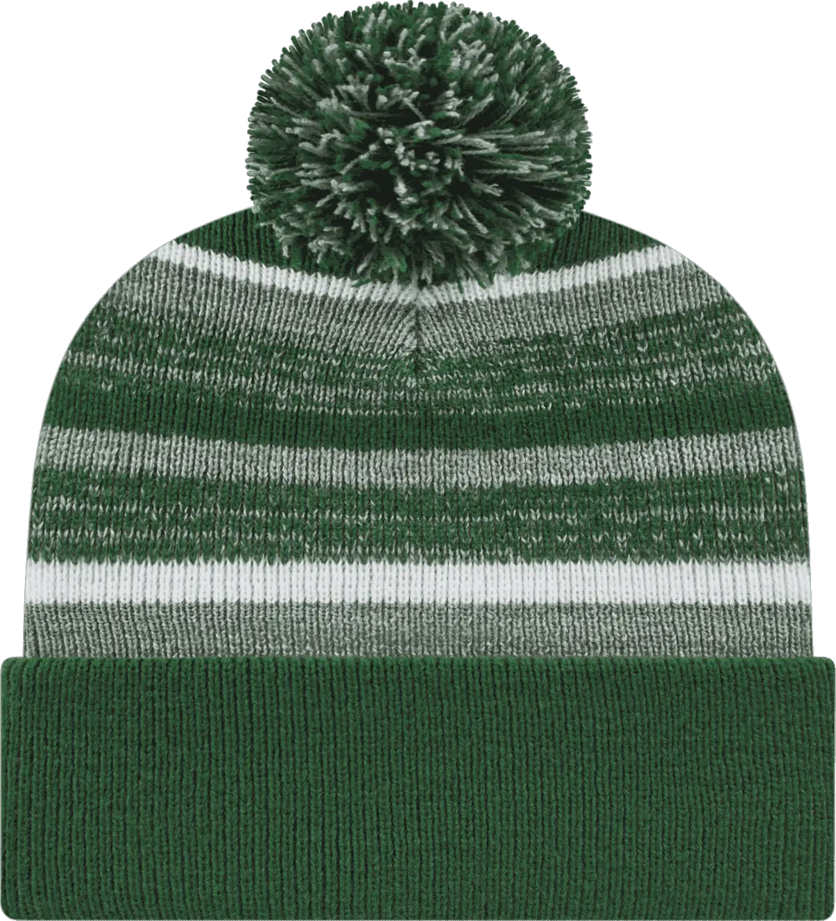 Cap America IK65 Fleece Lined Knit with Cuff Beanie Hunter Heather White Forest Gray / One Size Fits Most
