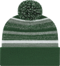 Cap America IK65 Fleece Lined Knit with Cuff Beanie Hunter Heather White Forest Gray / One Size Fits Most