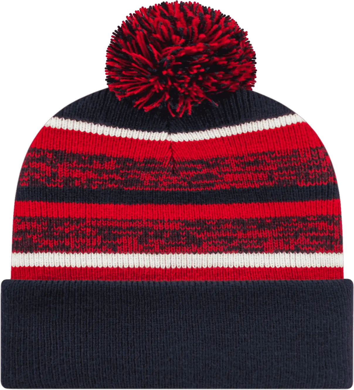 Cap America IK65 Fleece Lined Knit with Cuff Beanie Navy Red White Navy Red / One Size Fits Most