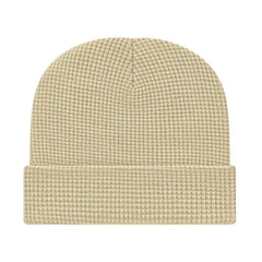 Cap America iK70 In Stock Waffle Beanie with Cuff Ivory Ivory / One Size Fits Most