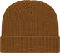 Cap America iK70 In Stock Waffle Knit Beanie with Cuff Cider Tan / One Size Fits Most