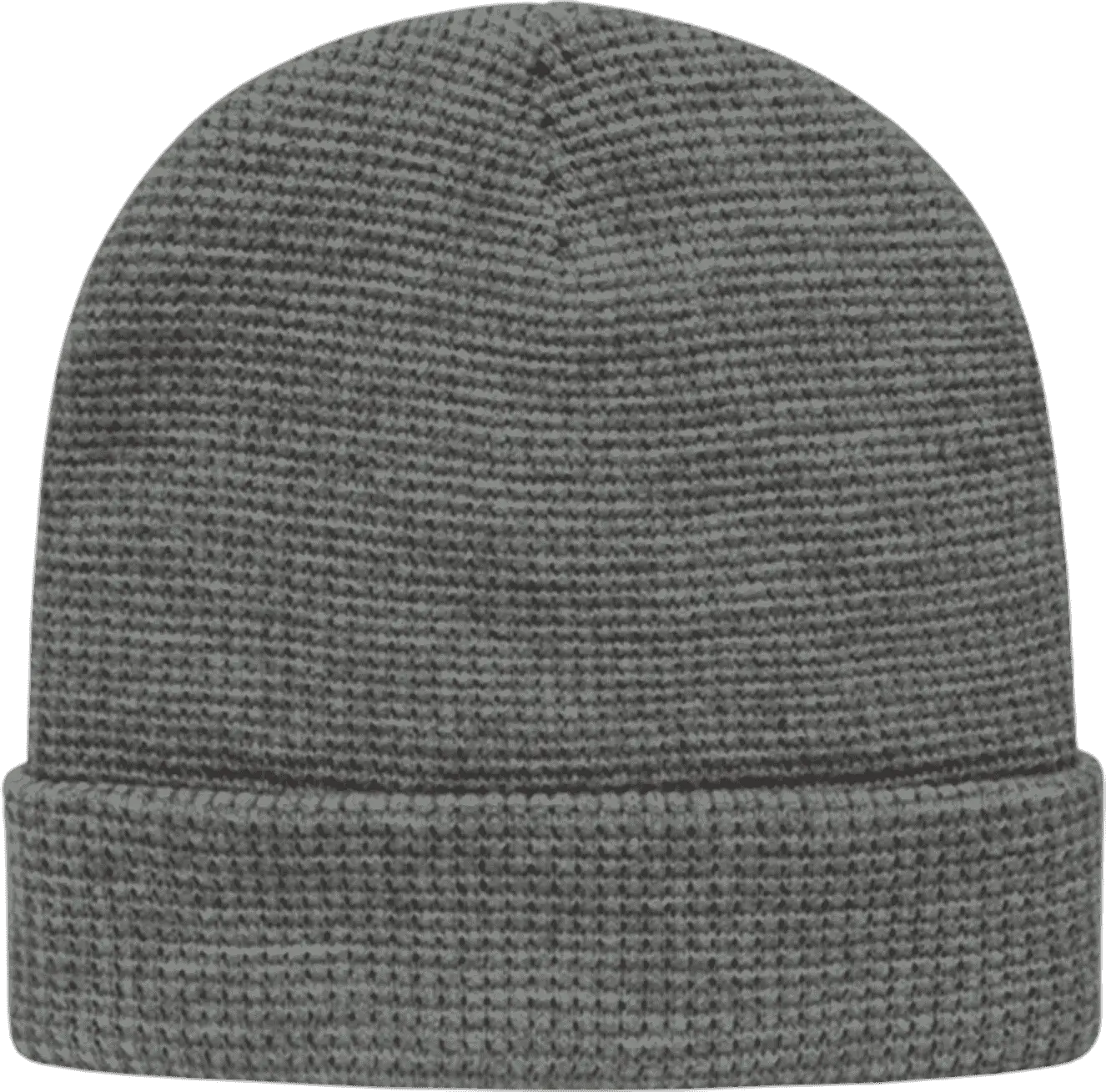 Cap America iK70 In Stock Waffle Knit Beanie with Cuff Light Heather Light Gray / One Size Fits Most