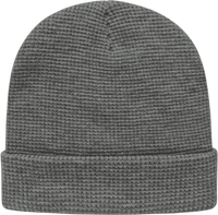 Cap America iK70 In Stock Waffle Knit Beanie with Cuff Light Heather Light Gray / One Size Fits Most