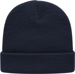 Cap America iK70 In Stock Waffle Knit Beanie with Cuff Navy Navy / One Size Fits Most