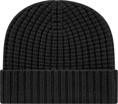 Cap America iK8552 Premium Waffle Knit with Cuff Black Black / One Size Fits Most