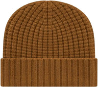 Cap America iK8552 Premium Waffle Knit with Cuff Cider Brown / One Size Fits Most