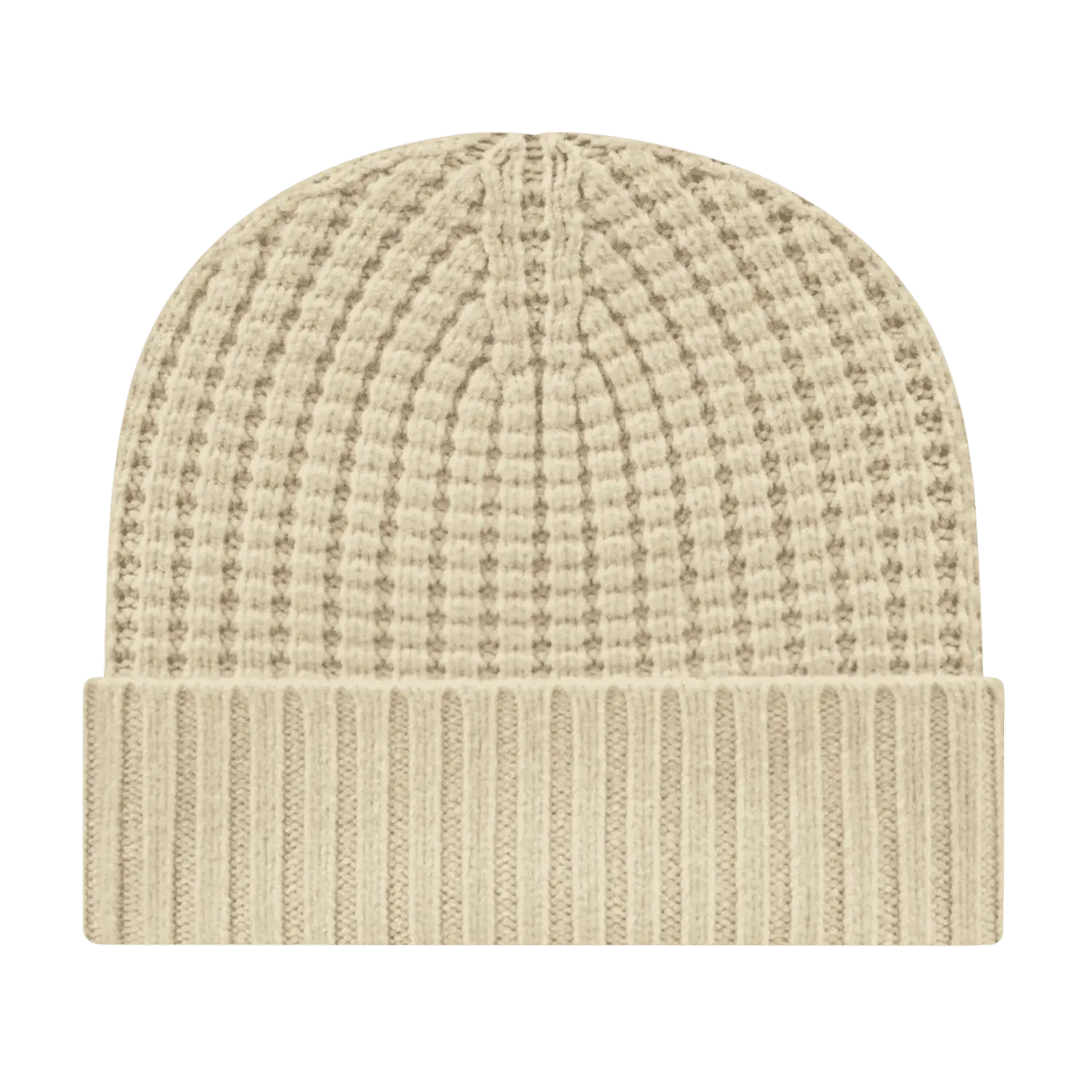 Cap America iK8552 Premium Waffle Knit with Cuff Ivory Ivory / One Size Fits Most