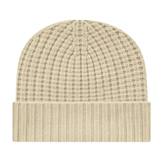 Cap America iK8552 Premium Waffle Knit with Cuff Ivory Ivory / One Size Fits Most