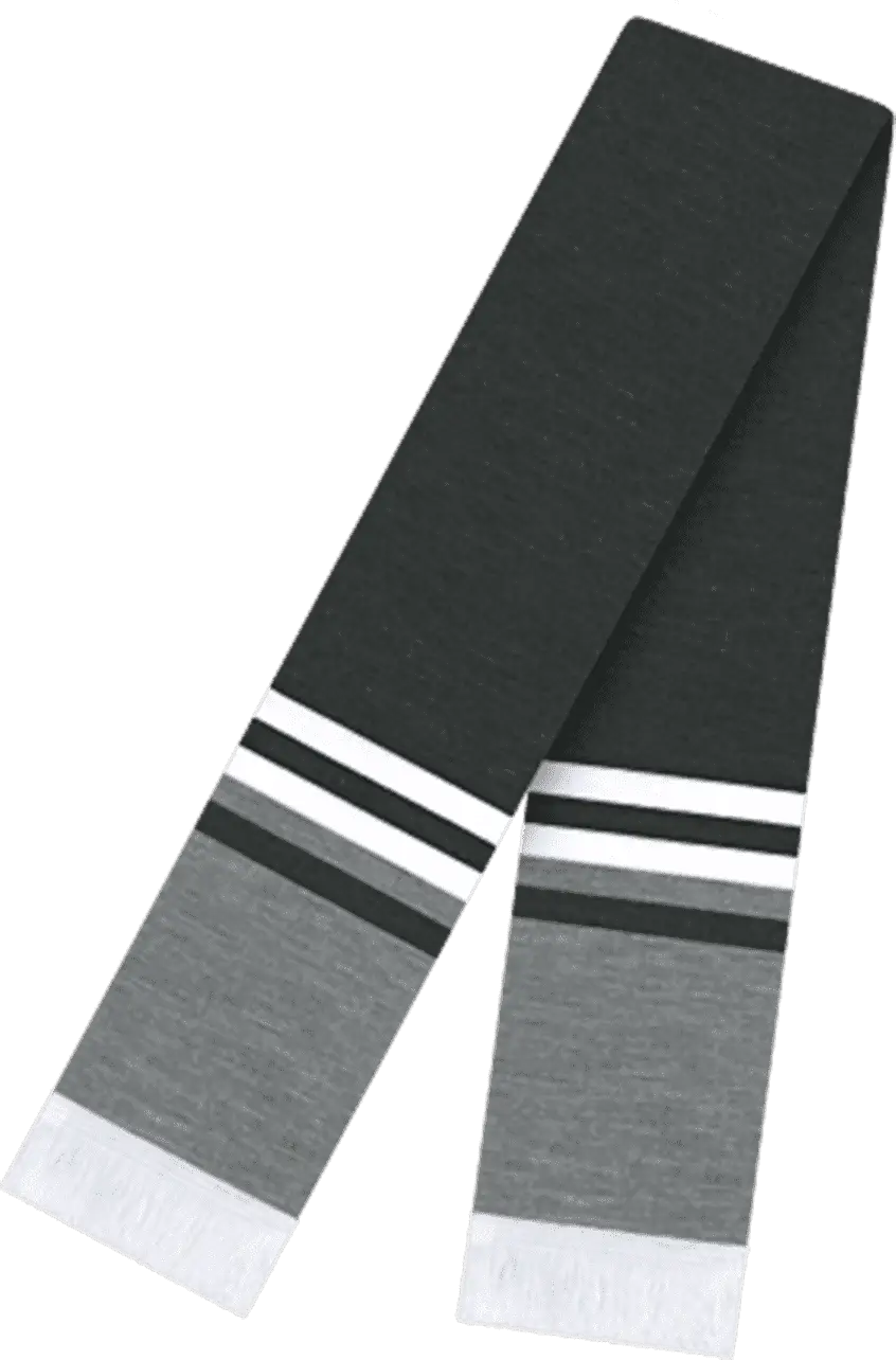 Cap America RK60 USA Made 60 Inch Scarf with Elite Fringe - Dark Heather - Dark Gray / One Size Fits Most