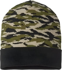 Cap America RKC12 USA Made Camo Cuffed Beanie Vintage Tiger Camo Mult Colored / One Size Fits Most
