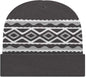 Cap America RKD12 Diamond Pattern Knit Cap with Cuff Beanie - Iron Gray - Dark Gray / One Size Fits Most