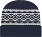 Cap America RKD12 Diamond Pattern Knit Cap with Cuff Beanie True Navy Navy / One Size Fits Most