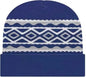 Cap America RKD12 Diamond Pattern Knit Cap with Cuff Beanie - True Royal - Royal / One Size Fits Most
