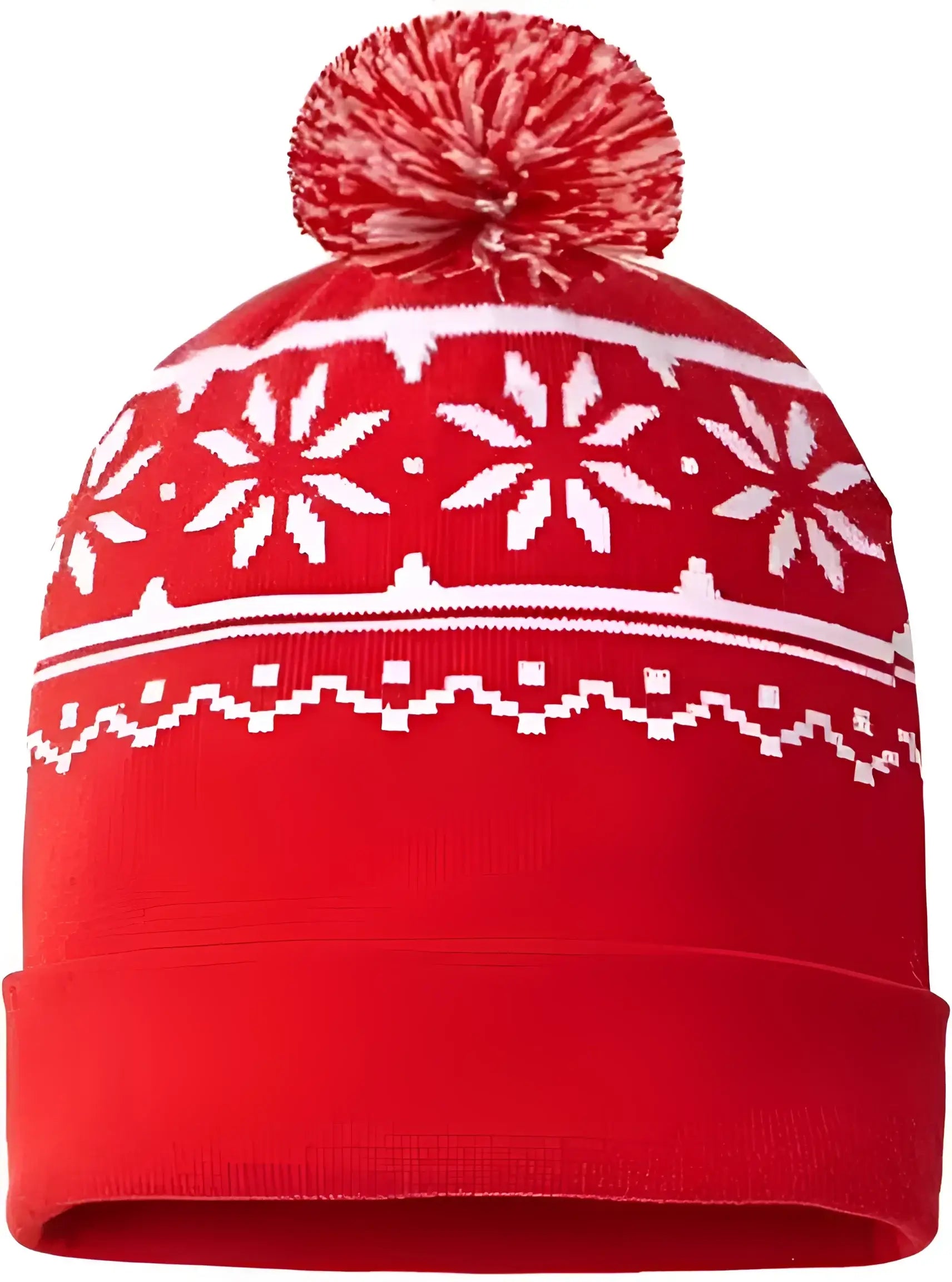 Cap America RKF12 USA Made Snowflake Beanie True Red White Red White / One Size Fits Most