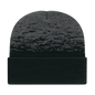 Cap America RKS12 USA Made Static Pattern Knit Cap with Cuff Beanie Black Dark Heather Black Dark Gray / One Size Fits