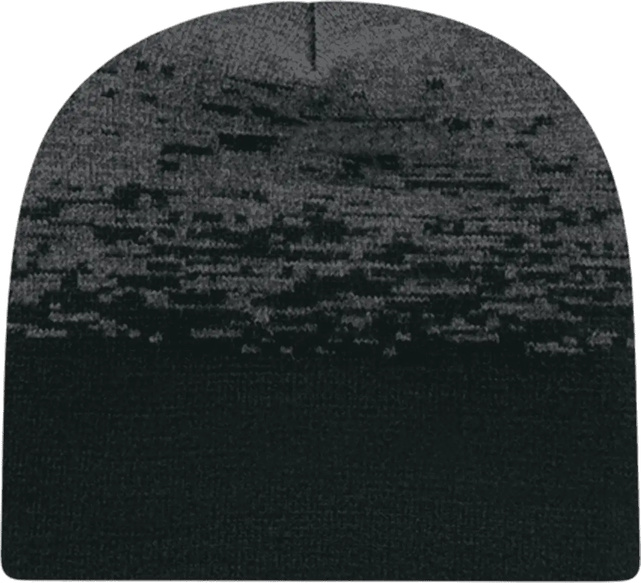 Cap America RKS9 USA Made Static Pattern Knit Beanie Black Dark Heather Black Dark Gray / One Size Fits Most