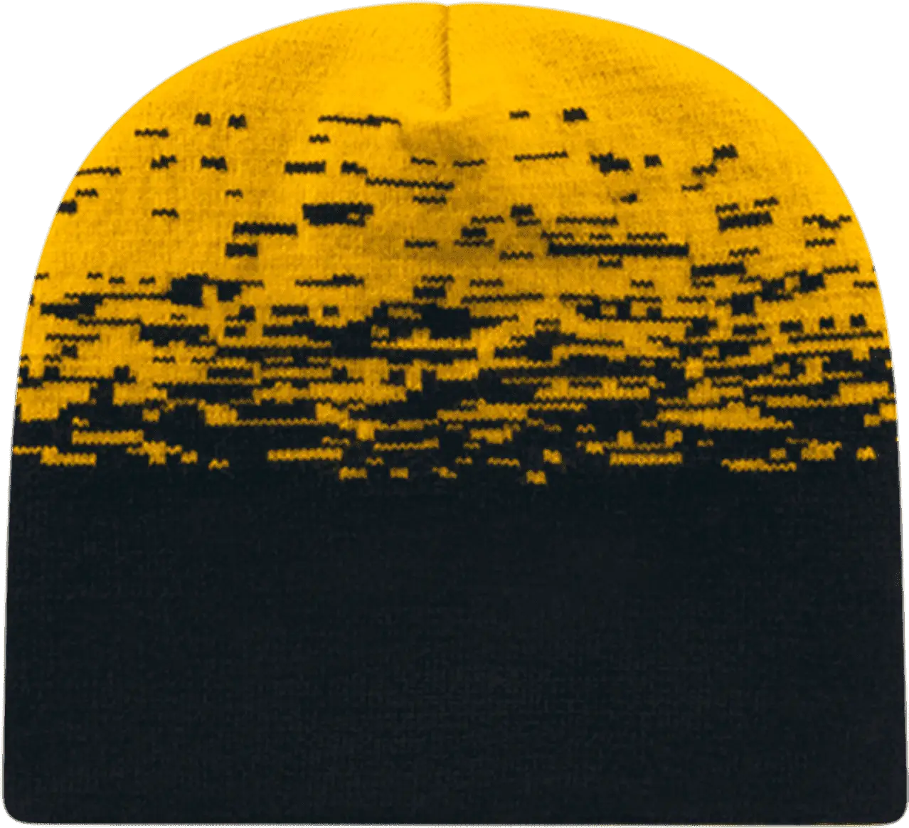 Cap America RKS9 USA Made Static Pattern Knit Beanie Black Gold Black Gold / One Size Fits Most