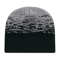 Cap America RKS9 USA Made Static Pattern Knit Beanie - Black Heather - Black Gray / One Size Fits Most