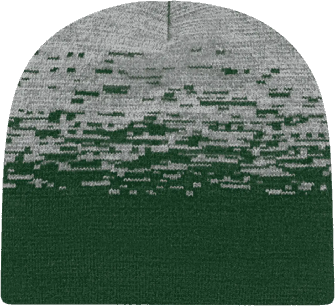 Cap America RKS9 USA Made Static Pattern Knit Beanie Forest Green Heather Forest Gray / One Size Fits Most