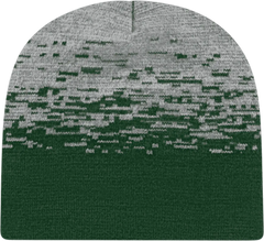 Cap America RKS9 USA Made Static Pattern Knit Beanie Forest Green Heather Forest Gray / One Size Fits Most