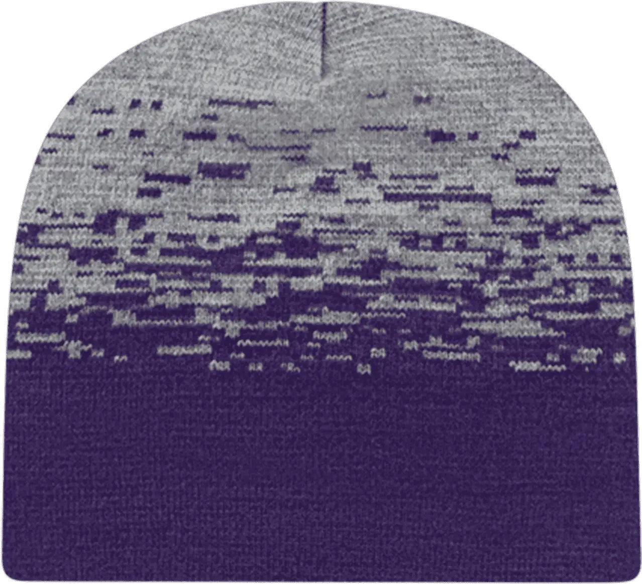 Cap America RKS9 USA Made Static Pattern Knit Beanie Purple Heather Purple Gray / One Size Fits Most